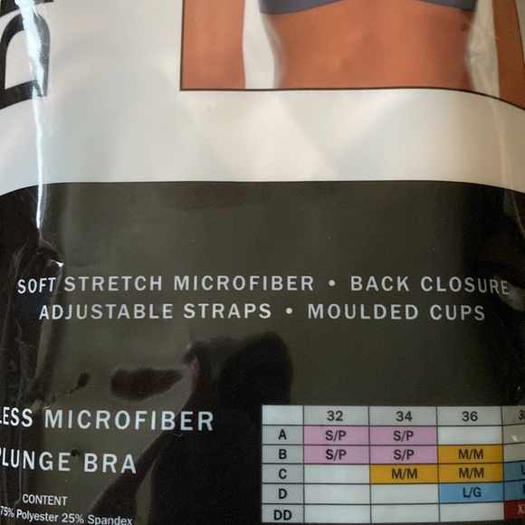 NIP-2 Pack DKNY Wireless Microfiber Plunge Bra, (1-Sand,1-Ink), Size L(36-38) - Picture 6 of 8